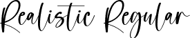 Realistic Regular font - Realistic.otf