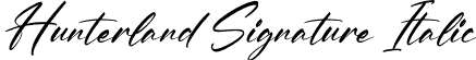 Hunterland Signature Italic font - Hunterland-Signature-Italic.otf