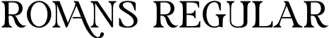 ROMANS Regular font - romans.otf