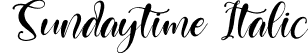 Sundaytime Italic font - Sundaytime-Italic.otf