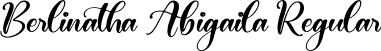 Berlinatha Abigaila Regular font - Berlinatha-Abigaila.otf