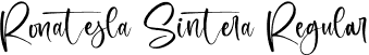 Ronatesla Sintera Regular font - Ronatesla-Sintera.otf