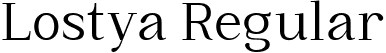 Lostya Regular font - Lostya.ttf