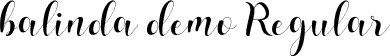 balinda demo Regular font - balindademo.ttf