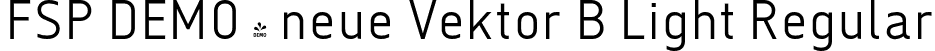 FSP DEMO - neue Vektor B Light Regular font - Fontspring-DEMO-neuevektor-b-light.otf