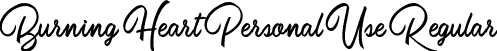 Burning Heart Personal Use Regular font - Burning Heart Personal Use.ttf