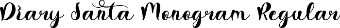 Diary Santa Monogram Regular font - Diary Santa Monogram otf.otf