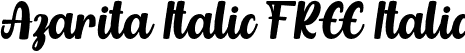 Azarita Italic FREE Italic font - Azarita Italic FREE.otf