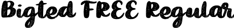 Bigted FREE Regular font - Bigted FREE.ttf