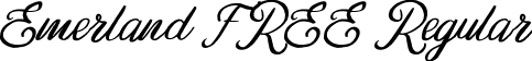 Emerland FREE Regular font - Emerland FREE.ttf