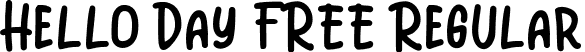 Hello Day FREE Regular font - Hello Day FREE.ttf