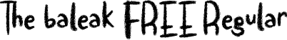 The baleak FREE Regular font - The baleak FREE.ttf