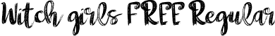 Witch girls FREE Regular font - Witch girls FREE.ttf