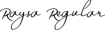 Raysa Regular font - Raysa.otf