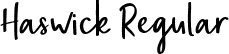 Haswick Regular font - Haswick.otf