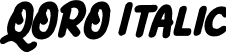 QORO Italic font - Qoro italic.ttf