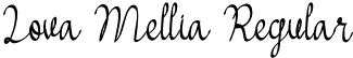 Lova Mellia Regular font - Lova Mellia.otf