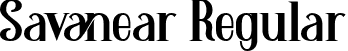 Savanear Regular font - Savanear.otf