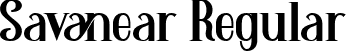 Savanear Regular font - Savanear.ttf