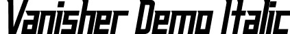 Vanisher Demo Italic font - VanisherDemoItalic.ttf