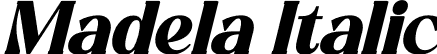 Madela Italic font - Madela Italic.otf