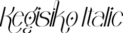 Kegisiko Italic font - Kegisiko Italic.otf