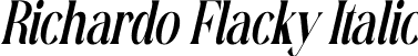 Richardo Flacky Italic font - Richardo Flacky Italic.ttf