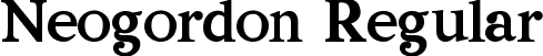 Neogordon Regular font - neogordon.ttf