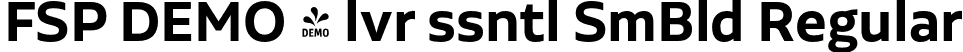 FSP DEMO - lvr ssntl SmBld Regular font - Fontspring-DEMO-alvaressential-semibold.otf