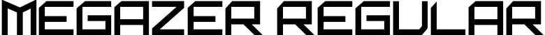 megazer Regular font - megazer.ttf