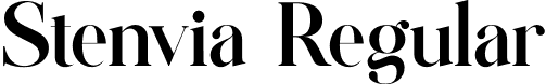 Stenvia Regular font - Stenvia.otf