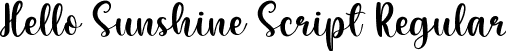 Hello Sunshine Script Regular font - HelloSunshine-Script.ttf