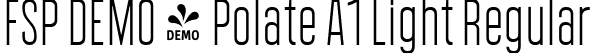 FSP DEMO - Polate A1 Light Regular font - Fontspring-DEMO-polatea1-light.ttf