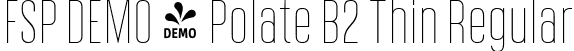 FSP DEMO - Polate B2 Thin Regular font - Fontspring-DEMO-polateb2-thin.ttf