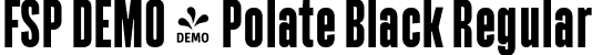 FSP DEMO - Polate Black Regular font - Fontspring-DEMO-polate-black.ttf