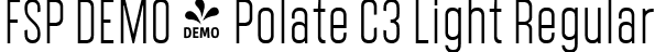 FSP DEMO - Polate C3 Light Regular font - Fontspring-DEMO-polatec3-light.ttf