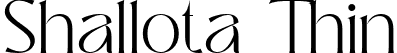 Shallota Thin font - Shallota Thin.otf