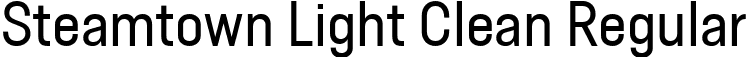 Steamtown Light Clean Regular font - Steamtown Light Clean.ttf