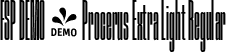 FSP DEMO - Procerus Extra Light Regular font - Fontspring-DEMO-procerus-200-extralight.otf