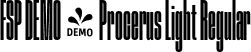 FSP DEMO - Procerus Light Regular font - Fontspring-DEMO-procerus-300-light.otf