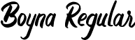 Boyna Regular font - Boyna-BW38G.ttf