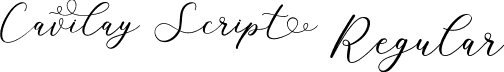 Cavilay Script Regular font - CavilayScript.ttf