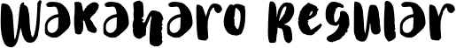 Wakaharo Regular font - Wakaharo.ttf