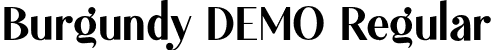 Burgundy DEMO Regular font - Burgundy DEMO.otf