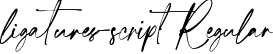 ligatures-script Regular font - ligatures-script-Regular.ttf