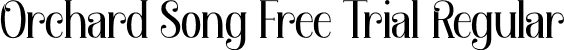 Orchard Song Free Trial Regular font - OrchardSongFreeTrial-qZA50.otf