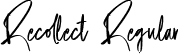 Recollect Regular font - Recollect.ttf