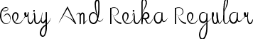 Geriy And Reika Regular font - GeriyAndReika.ttf