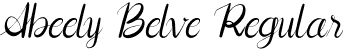 Abeely Belve Regular font - Abeely Belve Demo Version.otf