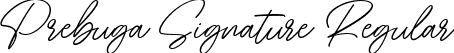 Prebuga Signature Regular font - Prebuga Signature.ttf